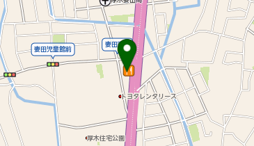 ゆず庵厚木店の地図画像