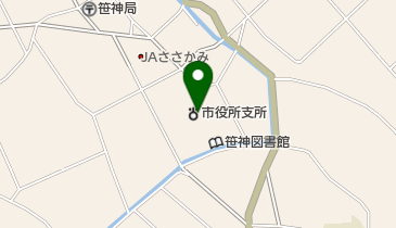 阿賀野市笹神支所の地図画像