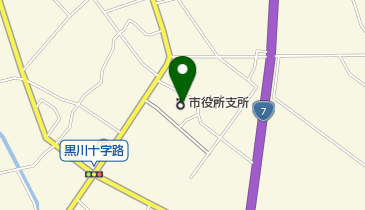 胎内市黒川支所の地図画像