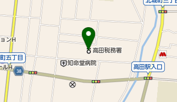 高田税務署の地図画像