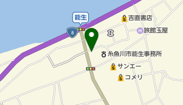 糸魚川市消防署能生分署の地図画像