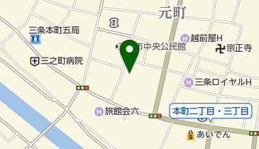 三条市消防署中央分遣所の地図画像