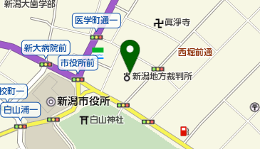 新潟地方裁判所の地図画像