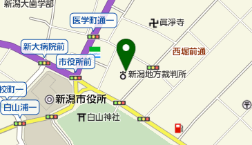 新潟簡易裁判所の地図画像