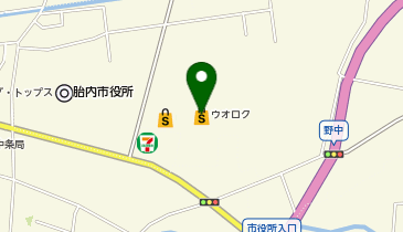 ウオロク中条店の地図画像