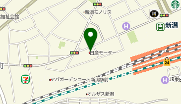 新潟日産モーターはーとぴあ新潟の地図画像