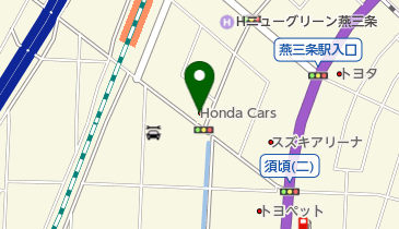 Honda Cars長岡燕三条店の地図画像
