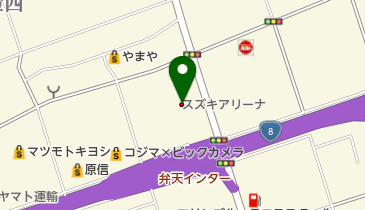 スズキ新潟販売スズキアリーナ新潟の地図画像