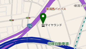 タイヤランド新潟の地図画像