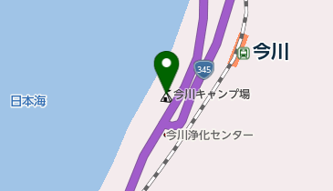今川キャンプ場の地図画像