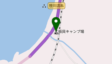 板貝キャンプ場の地図画像