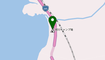 笹川キャンプ場の地図画像