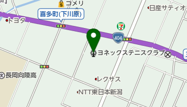 ヨネックステニスクラブの地図画像