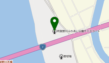 阿賀野川ふれあい公園テニスコートの地図画像