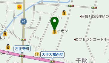 ナムコランドイオン長岡店の地図画像