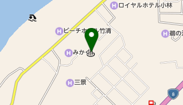 鵜の浜人魚館の地図画像