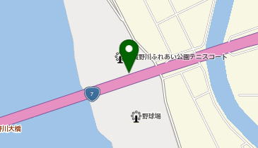 阿賀野川ふれあい公園ゲートボール場の地図画像