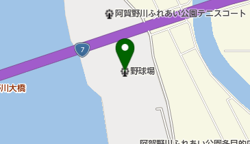 阿賀野川ふれあい公園野球場の地図画像