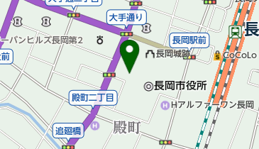 長岡城跡の地図画像