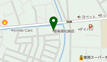 極楽湯松崎店の地図画像