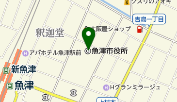 魚津市役所の地図画像