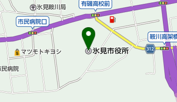 氷見市役所の地図画像