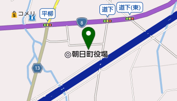 新川地域消防組合朝日消防署の地図画像