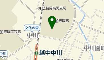富山県立高岡高校の地図画像