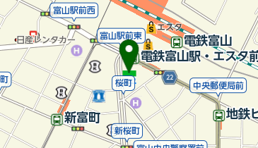 富山大原簿記公務員医療専門学校の地図画像