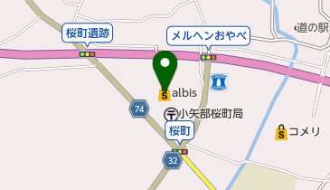 albis小矢部店の地図画像
