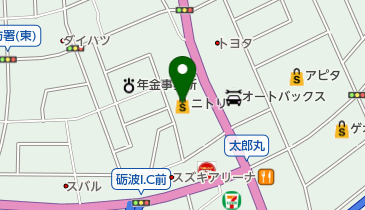 ニトリ砺波店の地図画像