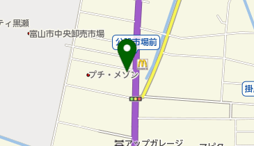 フォルクスワーゲン富山の地図画像