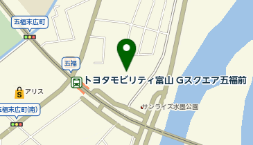 トヨタモビリティ富山Gスクエア五福の地図画像