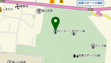 富山県岩瀬スポーツ公園サッカー・ラグビー場の地図画像