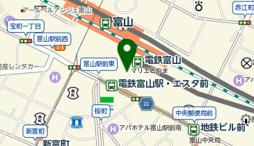 キッズマーケットマリエとやまの地図画像