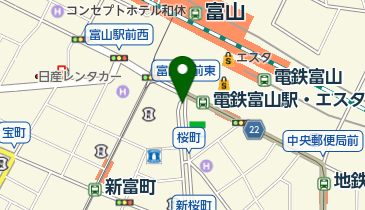 富山市城址大通りの地図画像