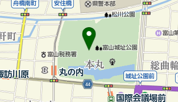 富山まつりの地図画像