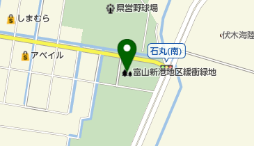 富山新港地区緩衝緑地の地図画像