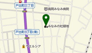 みなみの杜緑地の地図画像