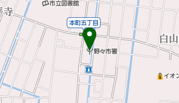 白山野々市広域事務組合野々市消防署の地図画像