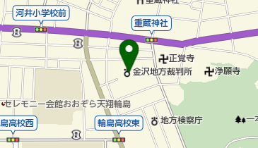 輪島簡易裁判所の地図画像