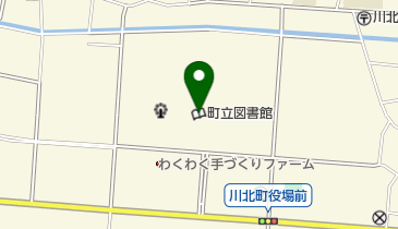 川北町立図書館の地図画像