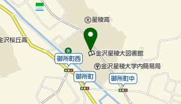 金沢星稜大学図書館の地図画像