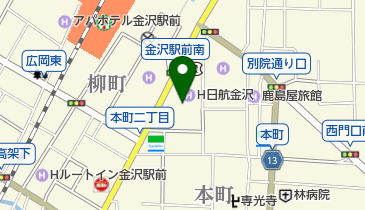 金沢市アートホールの地図画像