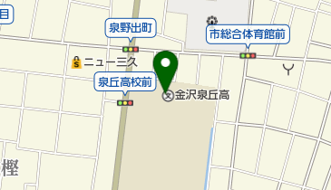 石川県立金沢泉丘高校の地図画像