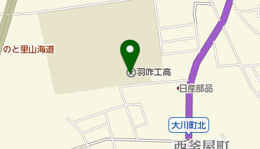 石川県立羽咋工業高校の地図画像