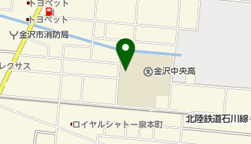 石川県立金沢中央高校の地図画像