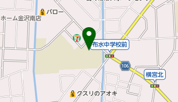 野々市市立布水中学校の地図画像