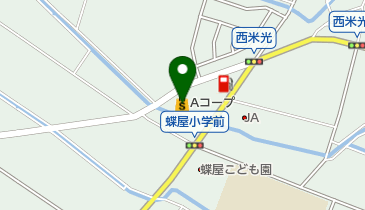Aコープ蝶屋店の地図画像
