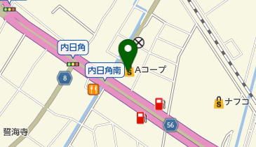 Aコープかほく店の地図画像